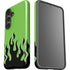 Green Flames Galaxy S25 Plus Impact Case